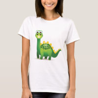 Dibujo animado lindo del dinosaurio verde