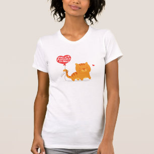 Camiseta Dibujo animado lindo del gato del gatito del