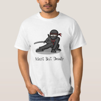 Camiseta Dibujo animado Ninja "silencioso pero muerto "