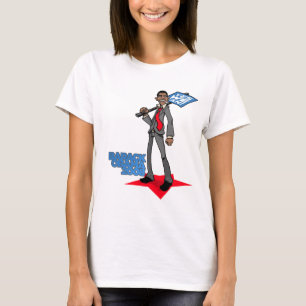 Camiseta Dibujo animado Obama