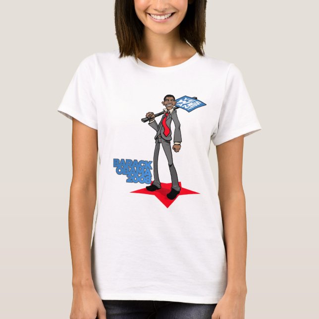 Camiseta Dibujo animado Obama (Anverso)