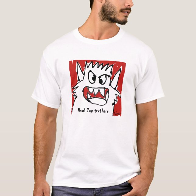 Camiseta Dibujo animado personalizado T del humor del (Anverso)