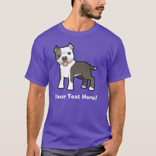Camiseta Dibujo animado Pitbull/Staffordshire Terrier