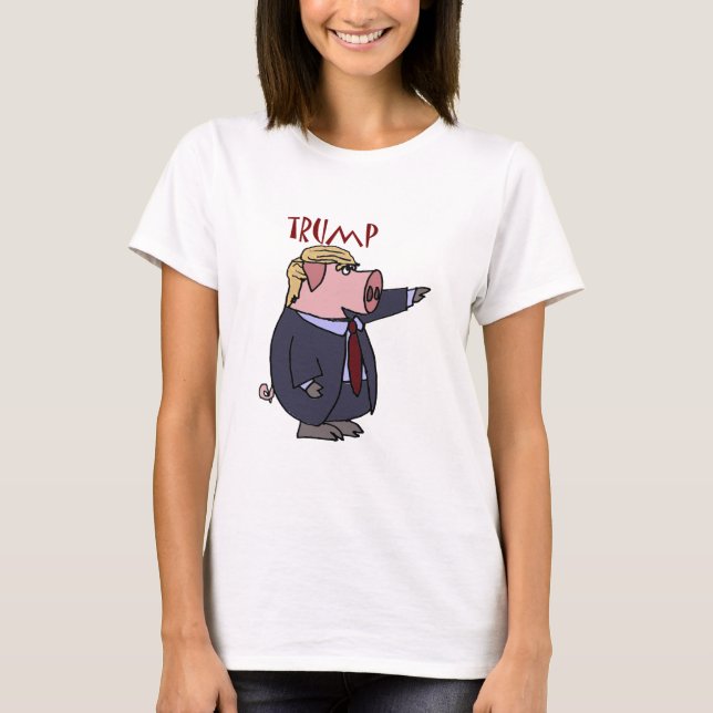 Camiseta Dibujo animado político del cerdo divertido de (Anverso)