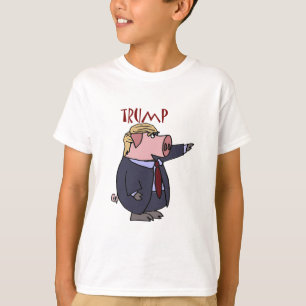 Camiseta Dibujo animado político del cerdo divertido de