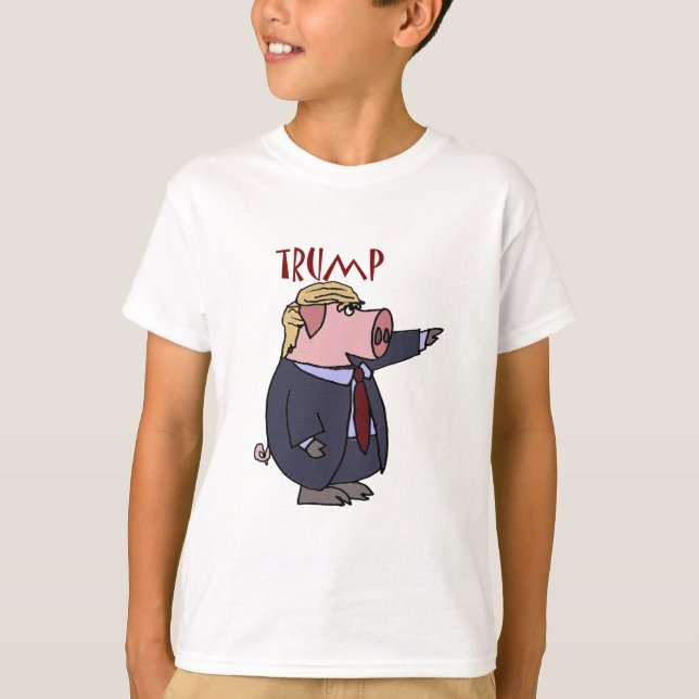 Camiseta Dibujo animado político del cerdo divertido de (Anverso)