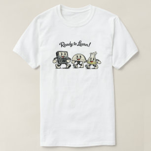 Camiseta Dibujo animado retro listo para aprender matemátic