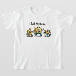 Camiseta Dibujo animado retro mejor día de todos! Niños
