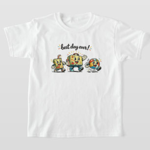Camiseta Dibujo animado retro mejor día de todos! Niños