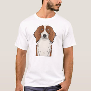 Camiseta Dibujo animado rojo y blanco irlandés del