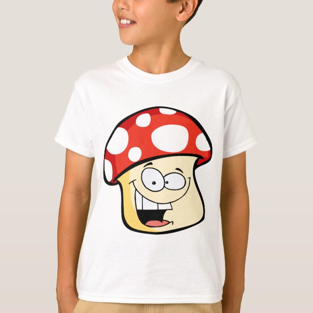 Camiseta Dibujo animado sonriente de la seta (Anverso)