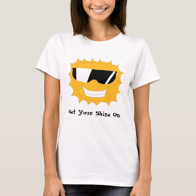 Camiseta Dibujo animado Sun con las gafas de sol (Anverso)
