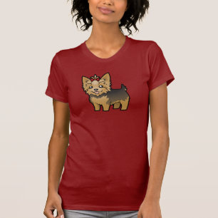 Camiseta Dibujo animado Yorkshire Terrier (pelo corto con