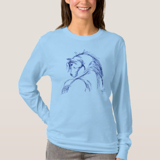 Camiseta Dibujo artístico de la cabeza del caballo