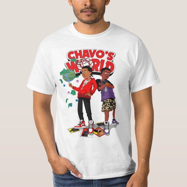 Camiseta Dibujo artístico del álbum de Chavo World (Anverso)