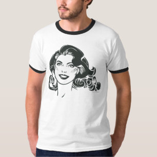 Camiseta Dibujo blanco y negro 2 de Supergirl