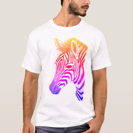 Camiseta Dibujo cebra negrita y colorido