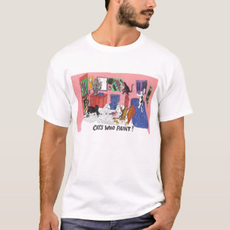 Camiseta Dibujo chistoso del color de los gatos de casa que