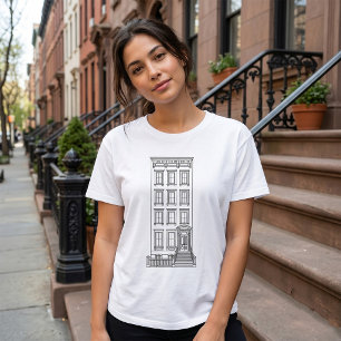 Camiseta Dibujo clásico de apartamento con escalinata de Nu