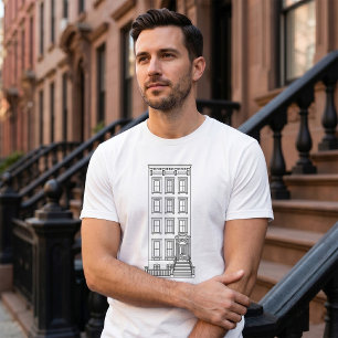 Camiseta Dibujo clásico de apartamento con escalinata de Nu