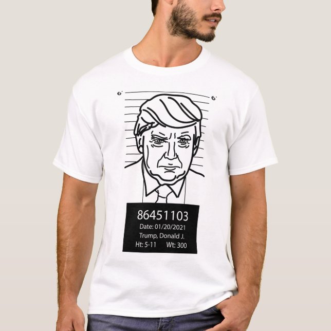 Camiseta Dibujo cómico de la línea de disparo de Donald Tru (Anverso)