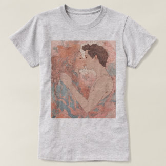 Camiseta Dibujo continuo de hombres y mujeres con pasado