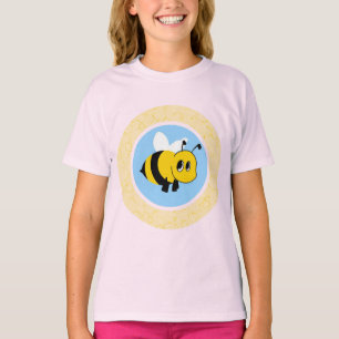 Camiseta Dibujo de abeja de dibujos animados lindo con ojos