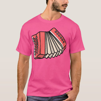 Camiseta Dibujo de acordeón retro divertido