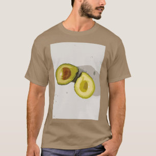 Camiseta Dibujo de aguacate acuarela