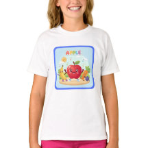 Dibujo de amigos manzanas lindos para niños