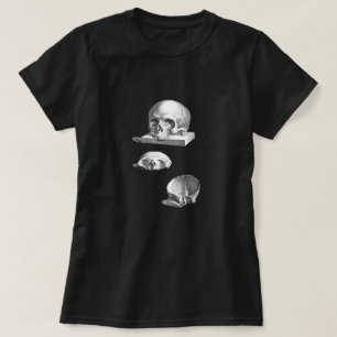 Camiseta Dibujo de anatomía de cráneo y huesos