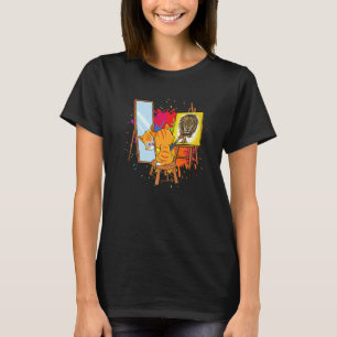 Camiseta Dibujo de animales artísticos de león para pintar