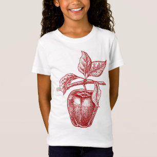 Camiseta Dibujo de Apple red Retro Vintage - Apple