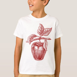 Camiseta Dibujo de Apple red Retro Vintage - Apple
