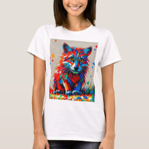 Camiseta Dibujo de arte animal abstracto de Puppy Expressiv