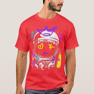 Camiseta Dibujo de arte callejero del graffiti astronauta S