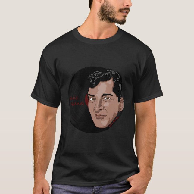 Camiseta Dibujo de arte de Dean Martin Fan, leyenda de la m (Anverso)