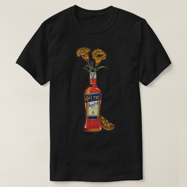 Camiseta Dibujo de arte de pintura de Aperol (Diseño del anverso)
