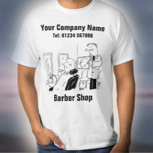 Camiseta Dibujo de Barbería para Personalizar