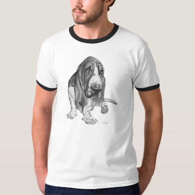 Camiseta Dibujo de Basset Hound (Anverso)