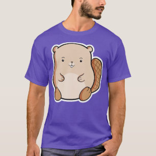 Camiseta Dibujo de Beaver Cute Kawaii Animal Lover