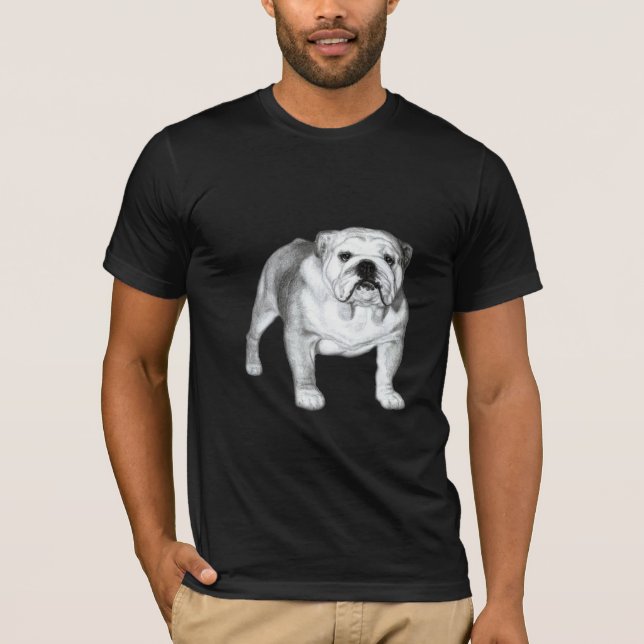 Camiseta Dibujo de Bulldog en inglés (Anverso)
