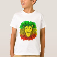 Dibujo de cabeza de león Rasta rojo amarillo verde