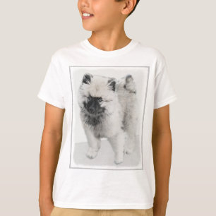 Camiseta Dibujo de cachorros de Keeshond - Arte de perros o