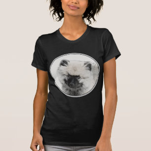 Camiseta Dibujo de cachorros de Keeshond - Arte de perros o