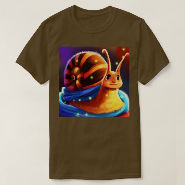 Camiseta Dibujo de caracol de corte (Diseño del anverso)