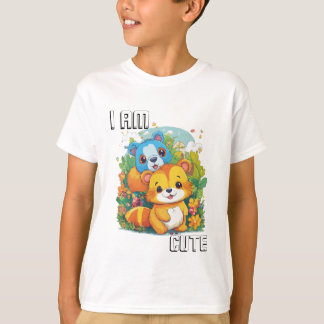 Camiseta Dibujo de caricatura de animal lindo soy lindo