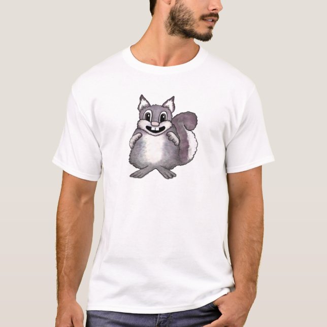 Camiseta Dibujo de caricatura de ardilla feliz (Anverso)