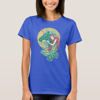 Camiseta Dibujo De Chica Dulce Y Unicornio