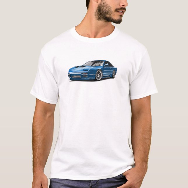 Camiseta dibujo de coche azul 240sx (Anverso)